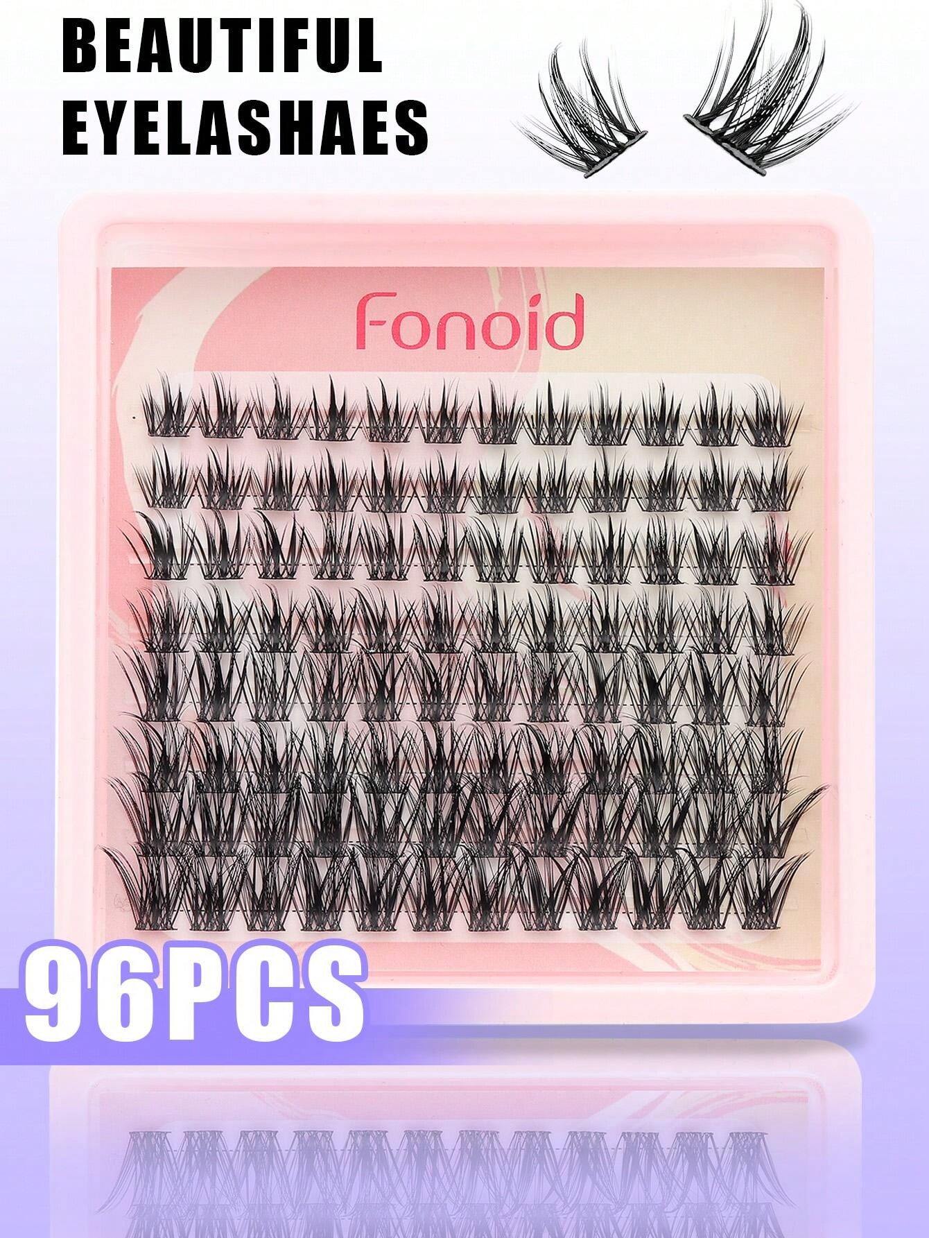 Shein Fonoid 96PCS Fluffy And Soft Segmented Eyelashes