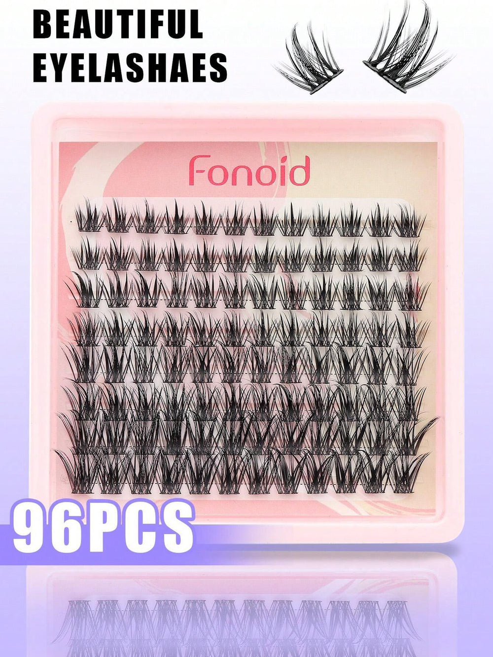 Shein Fonoid 96PCS Fluffy And Soft Segmented Eyelashes