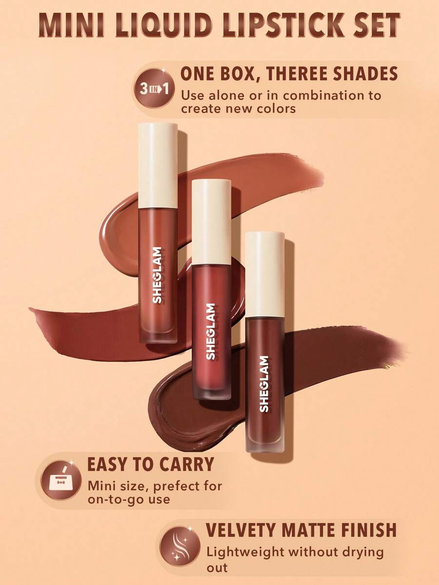Sheglam Allure 3 Piece Mini Liquid Lipstick Set - Sweet Thing