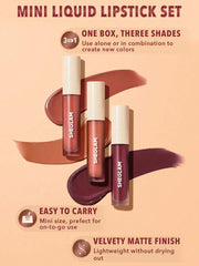 Sheglam Allure Mini 3 Piece Liquid Lipstick Set - Feel Real