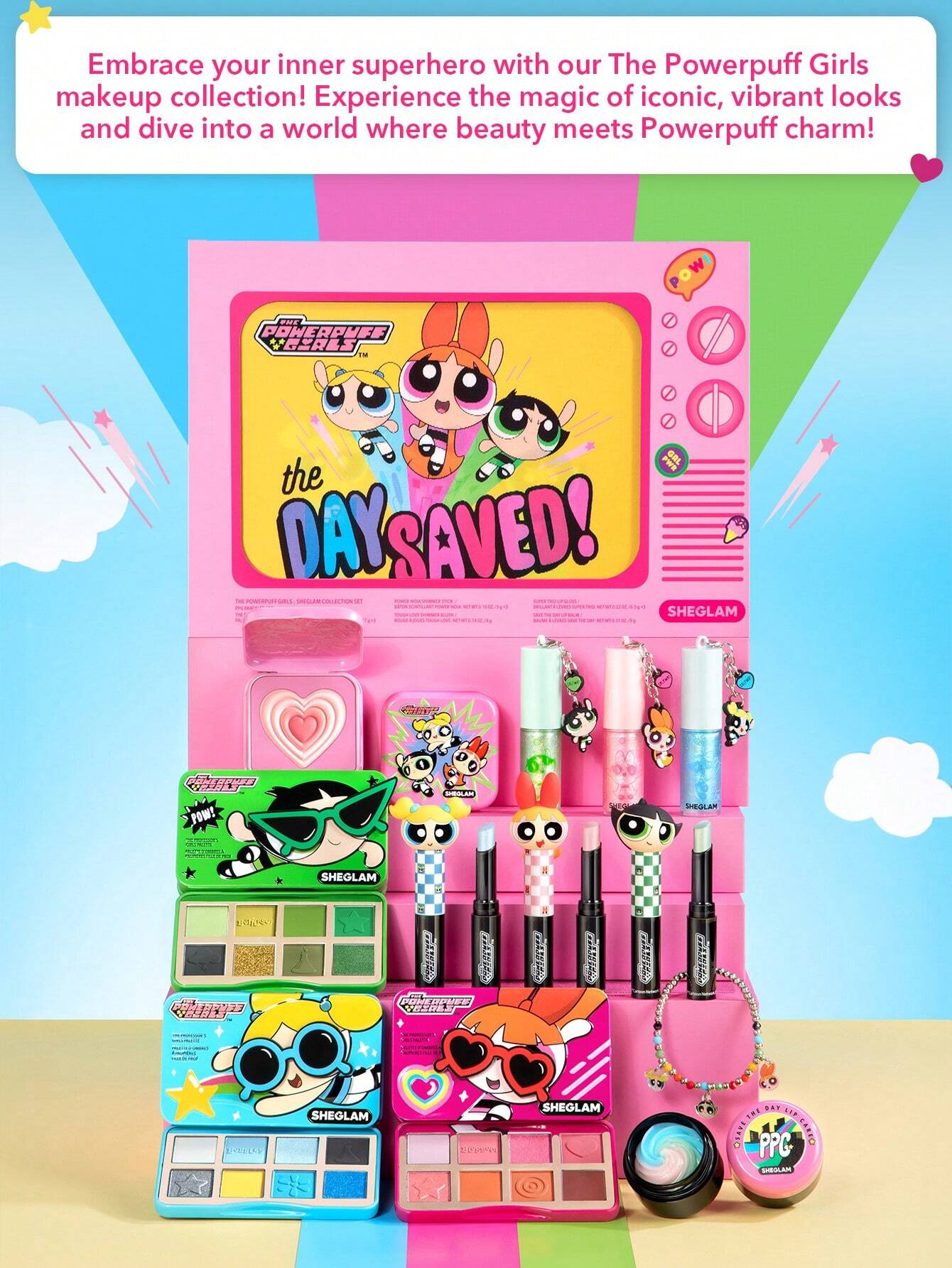 sheglam the powerpuff girls palette eyeshadow