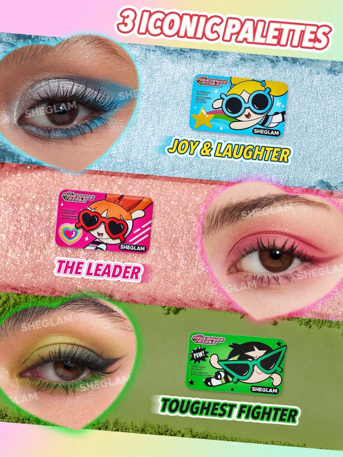 sheglam the powerpuff girls palette eyeshadow