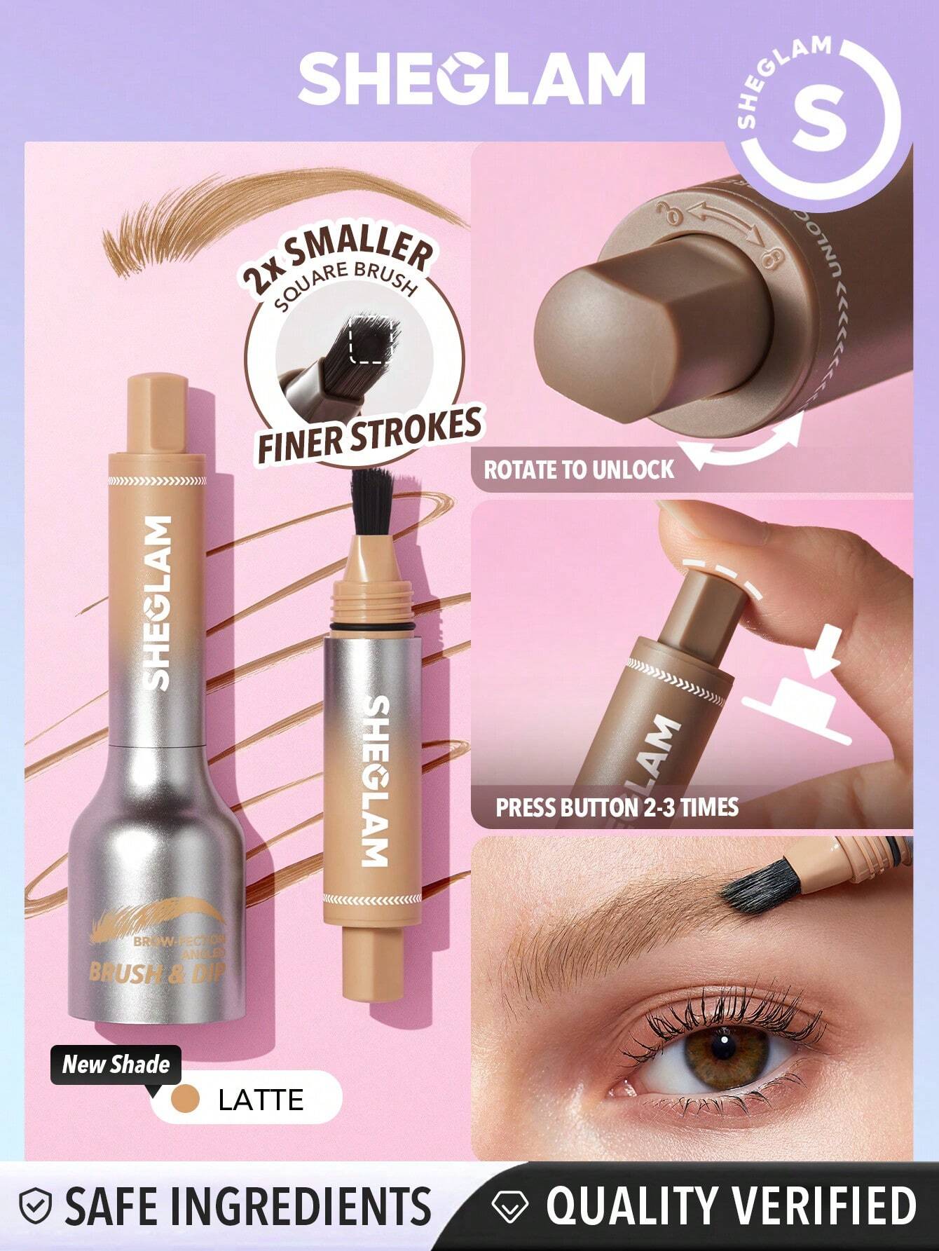 SHEGLAM Brow-Fection Angled Brush & Dip