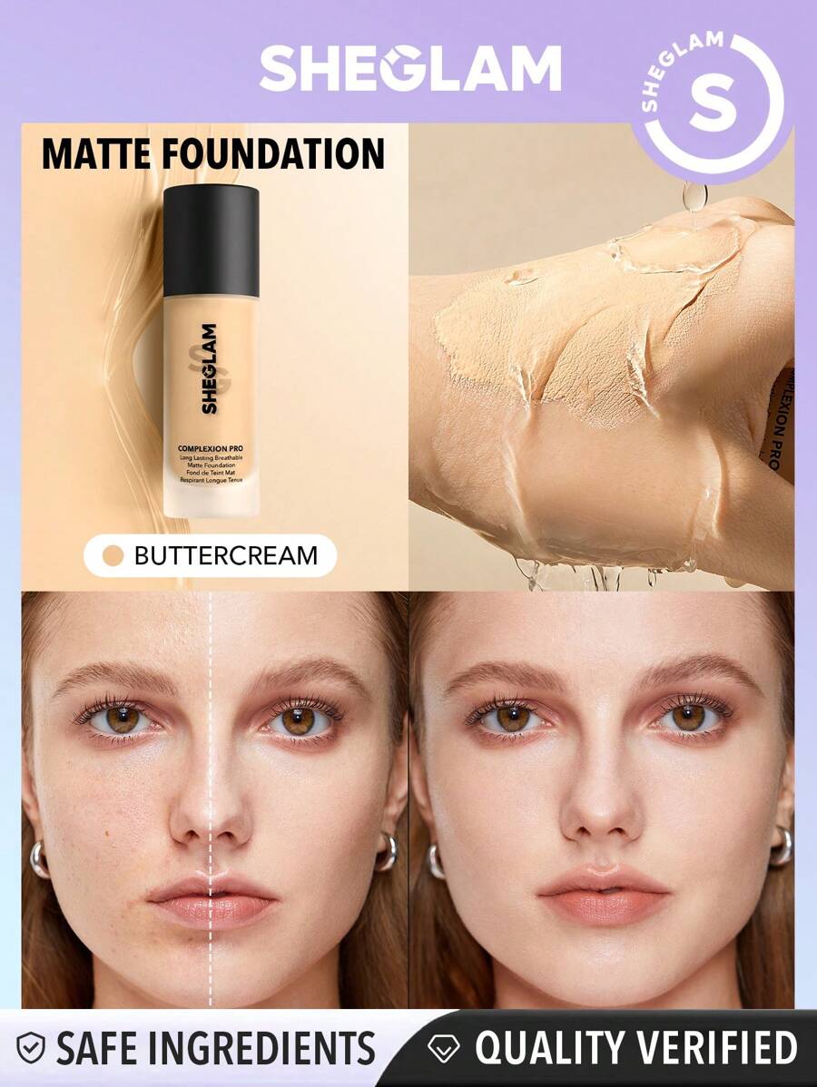 Sheglam Complexion Pro Long Lasting Breathable Matte Foundation