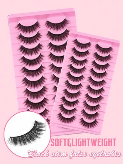 Shein 10 Pairs Cat Eye Eyelashes