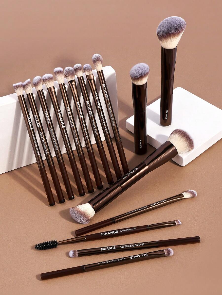 Shein Maange Makeup Brush Set 16 Pcs With Bag