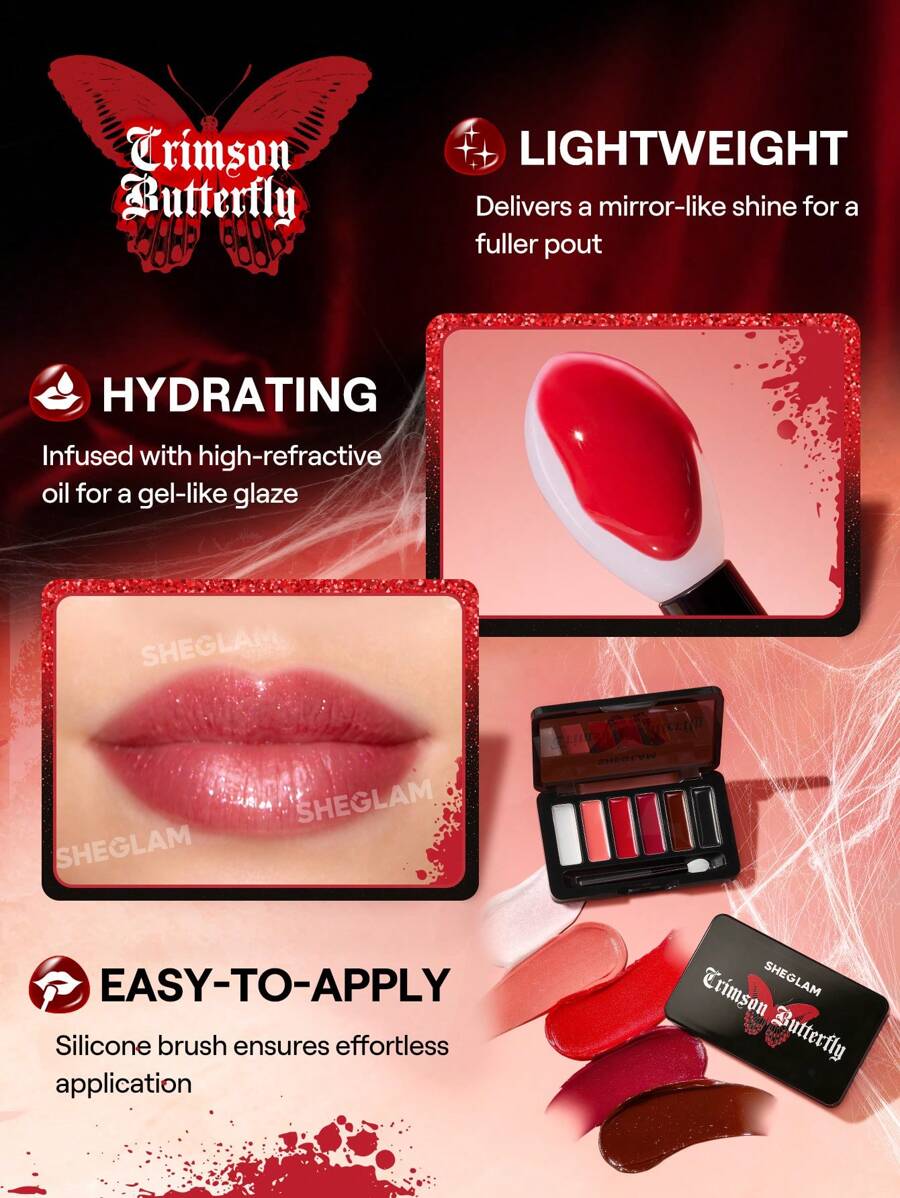 SHEGLAM Phantom s Kiss Lip Gloss Palette