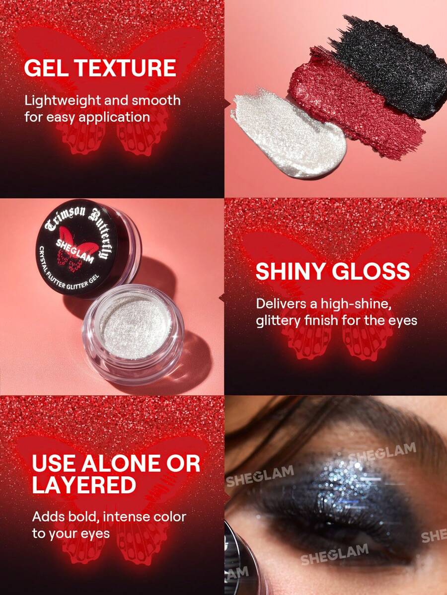 Sheglam Crystal Flutter Glitter Gel