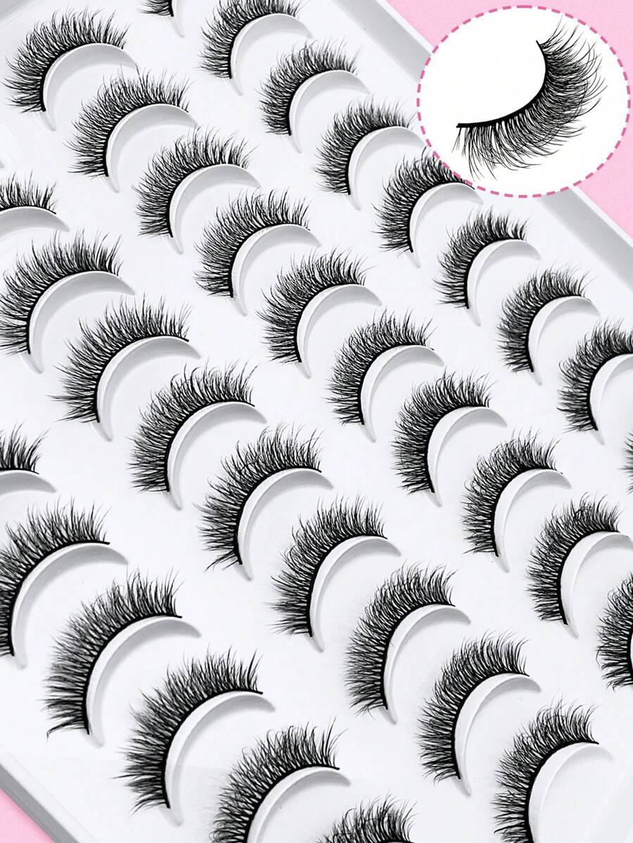 Shein 20 Pairs Manga Lashes Faux Mink Eyelashes