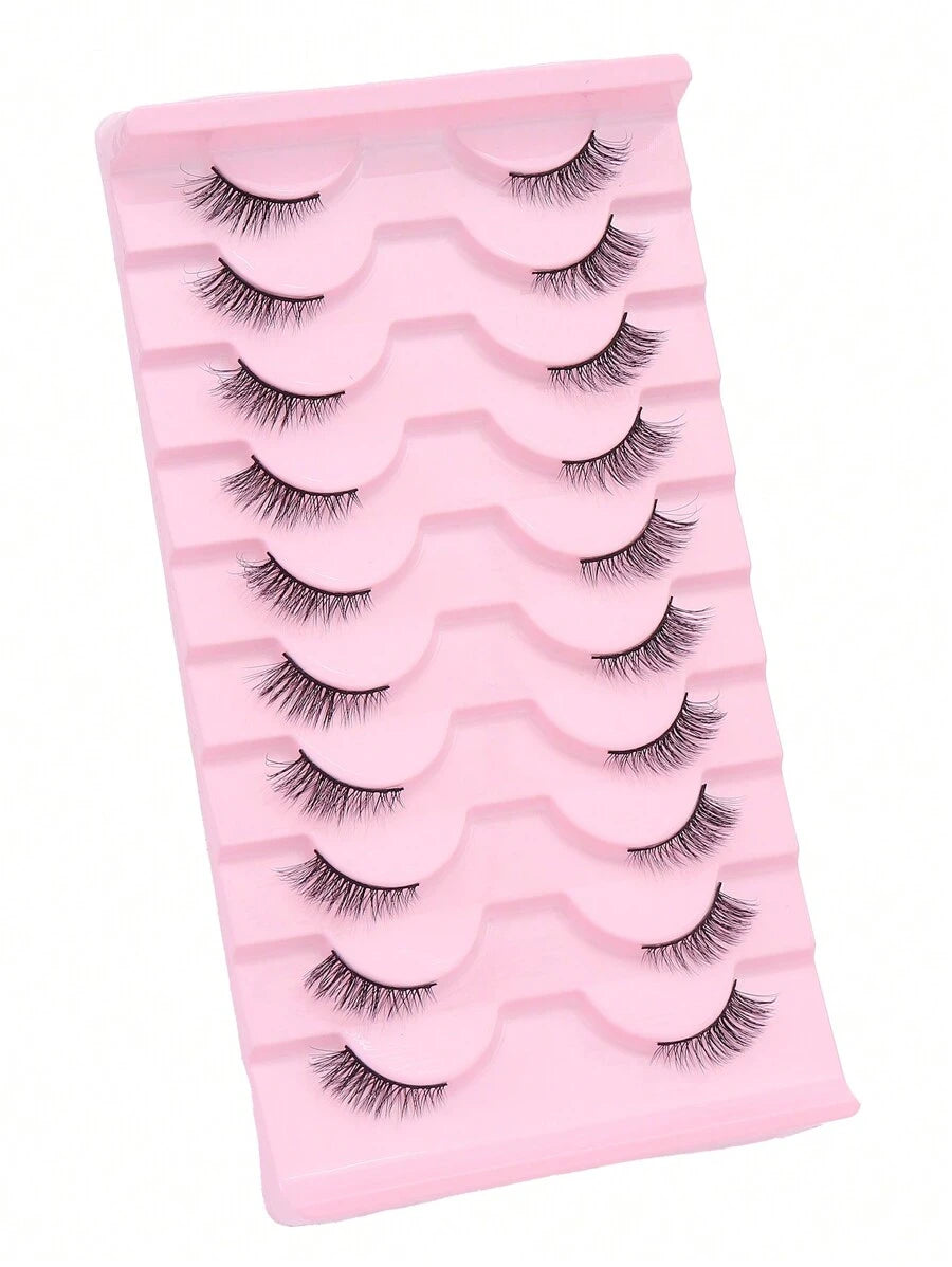Shein 10 pairs of natural-looking crisscross cat