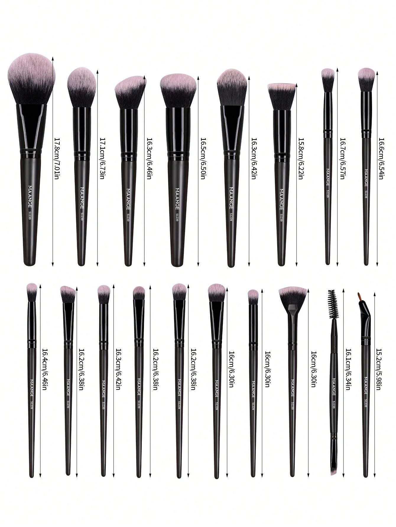 Maange Premium 18 Makeup Brush Set
