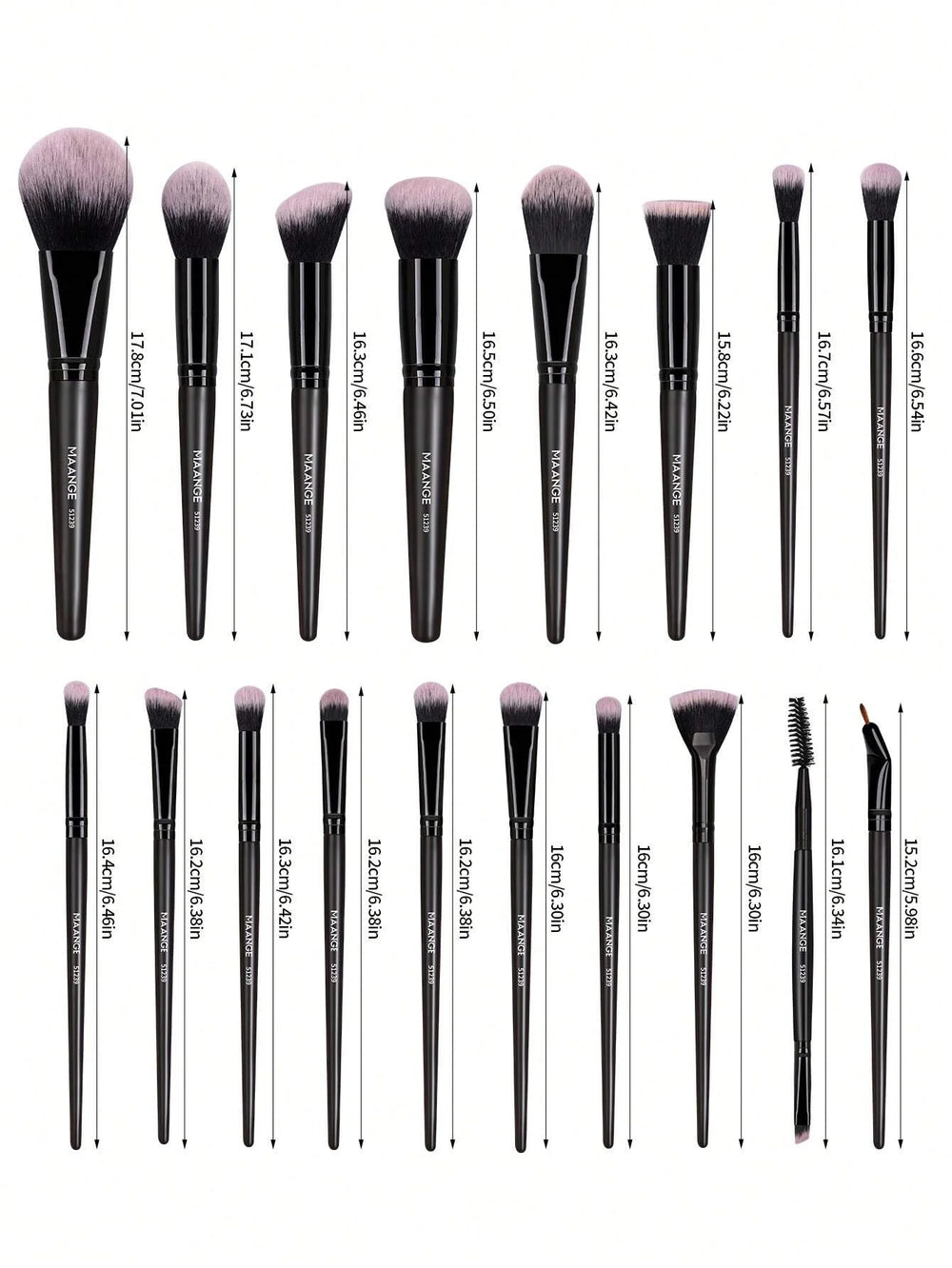 Maange Premium 18 Makeup Brush Set