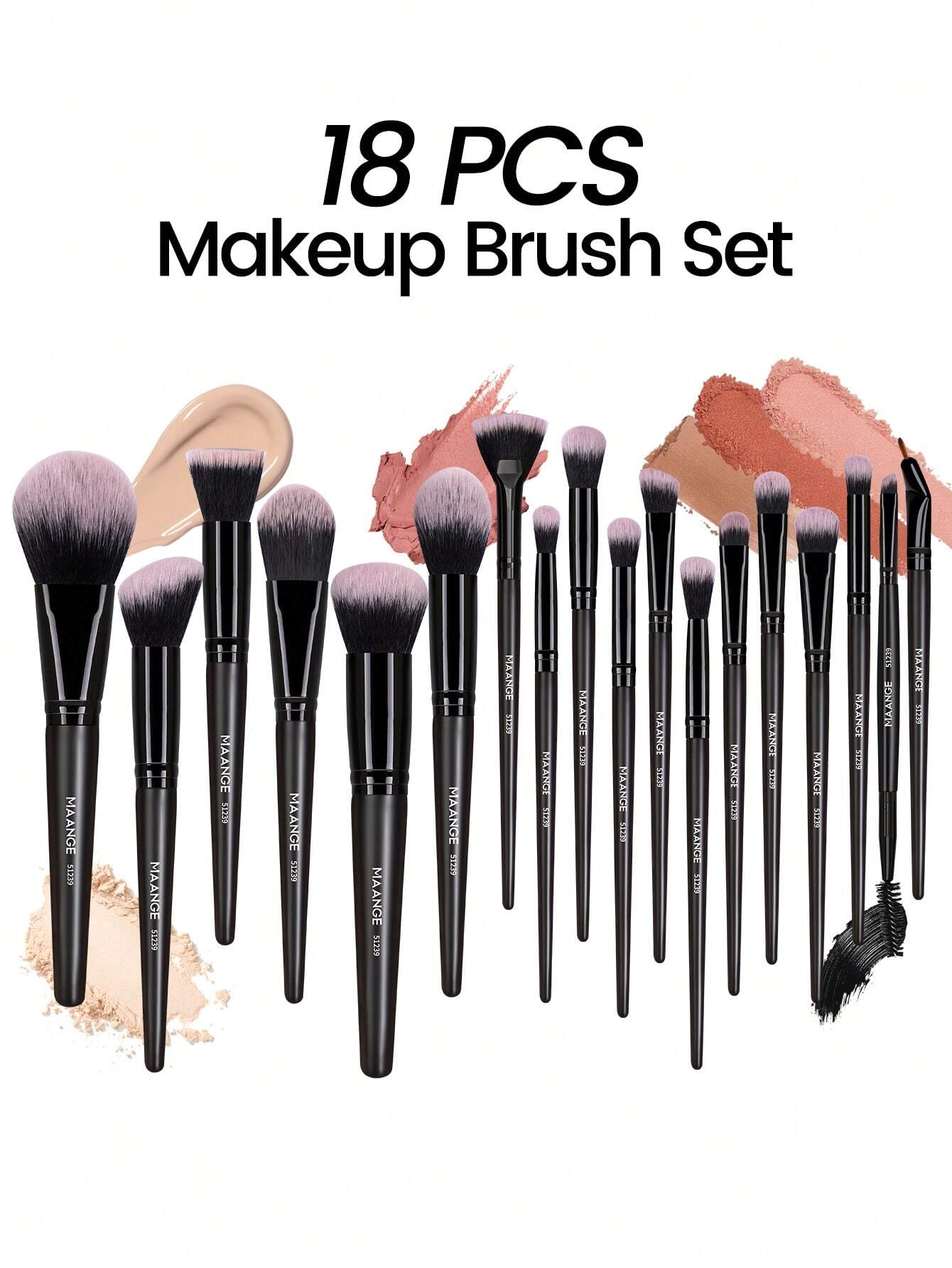 Maange Premium 18 Makeup Brush Set