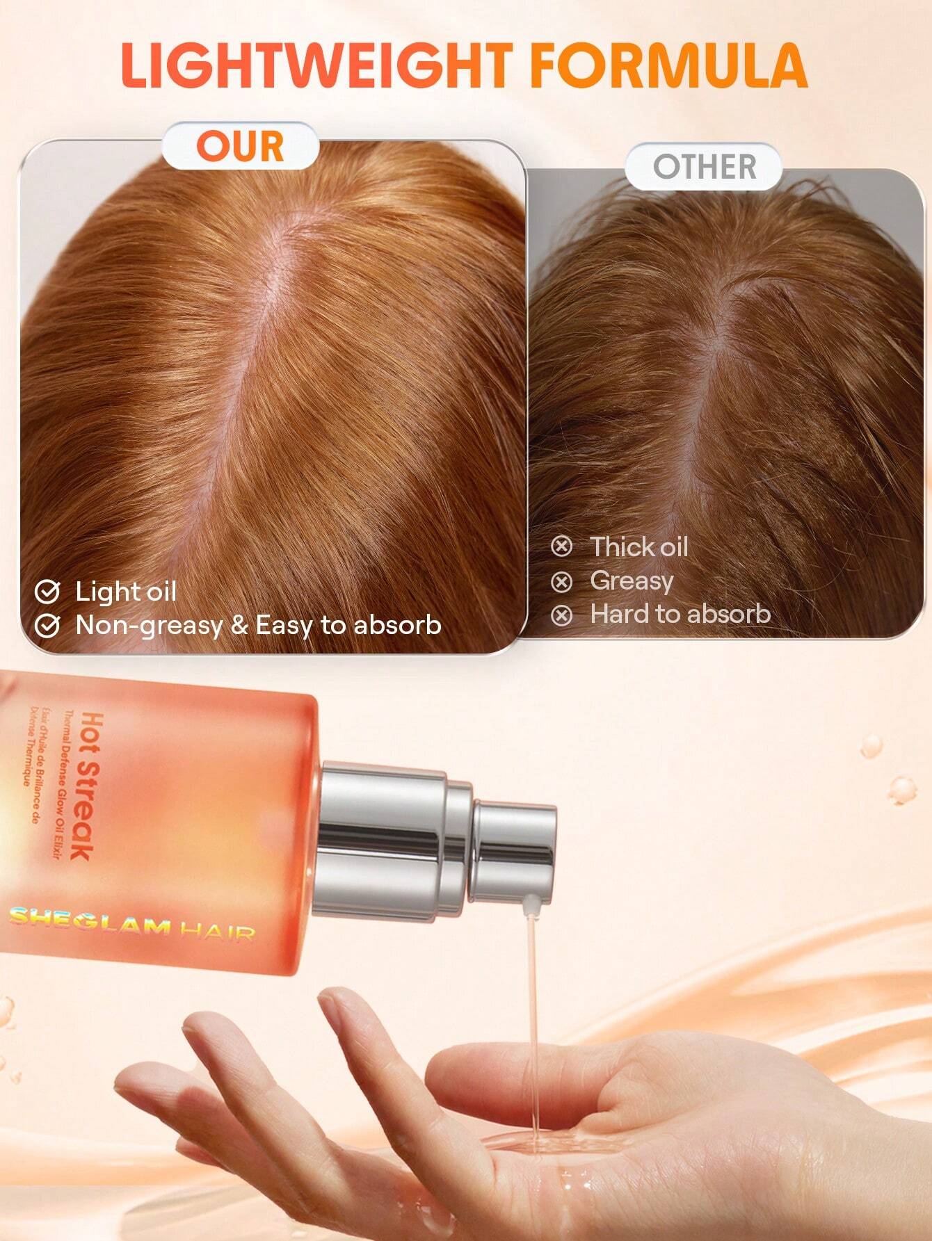 SHEGLAM HAIR Hot Streak Thermal Defense Glow Oil Elixir 50ml