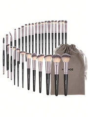 Maange 30Pcs Makeup Brush With Bag Black