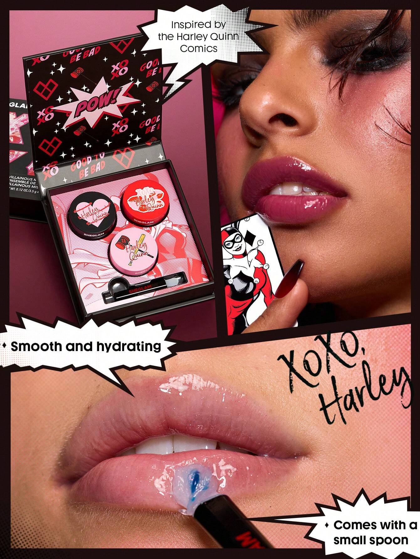 Sheglam Harley Quinn X SHEGLAM Villainous Misfits Lip Jam Set