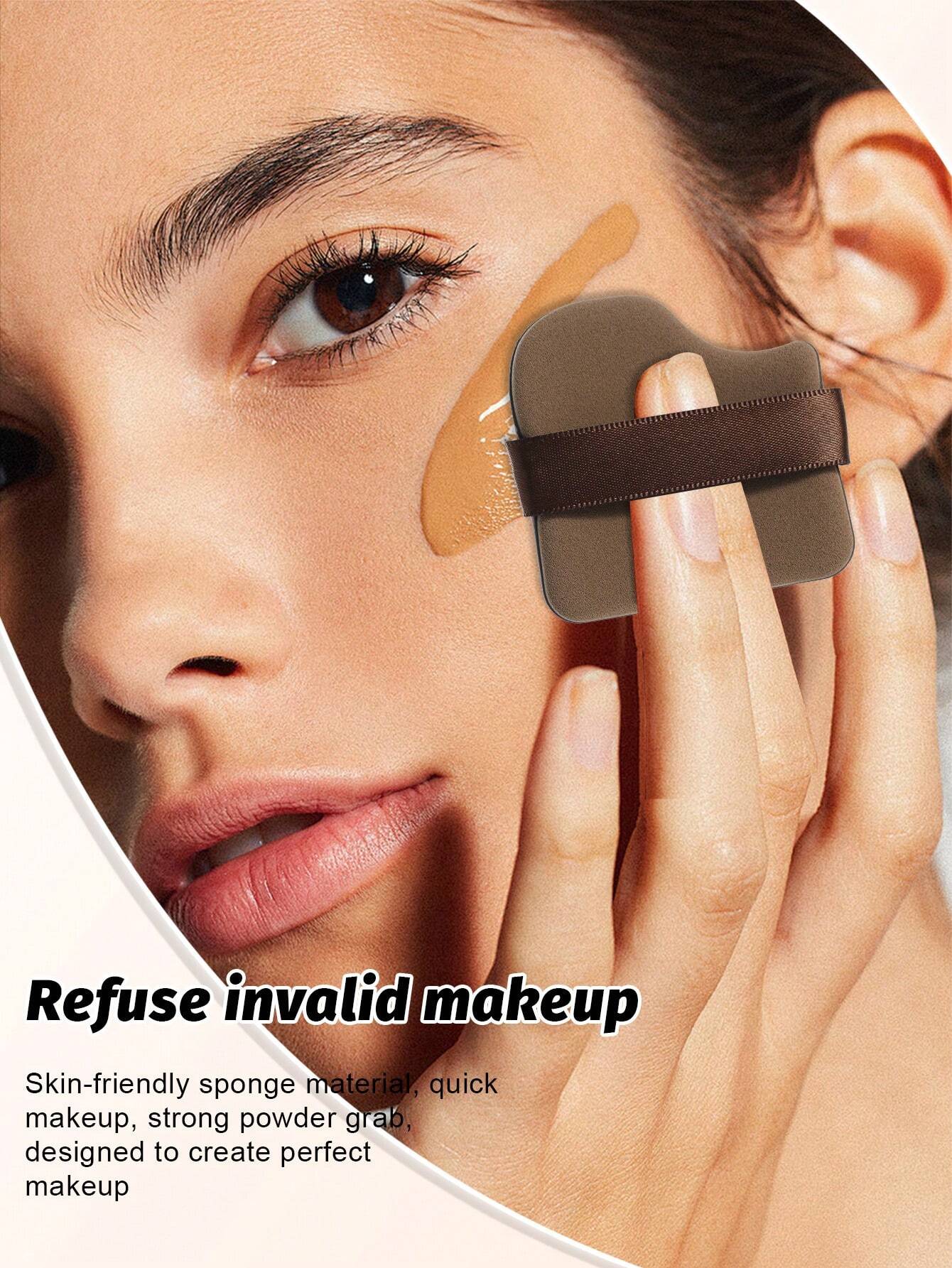 Shein 14 Pcs Makeup Brush Set Gold + 4 powder pads + 2 thumb sponge