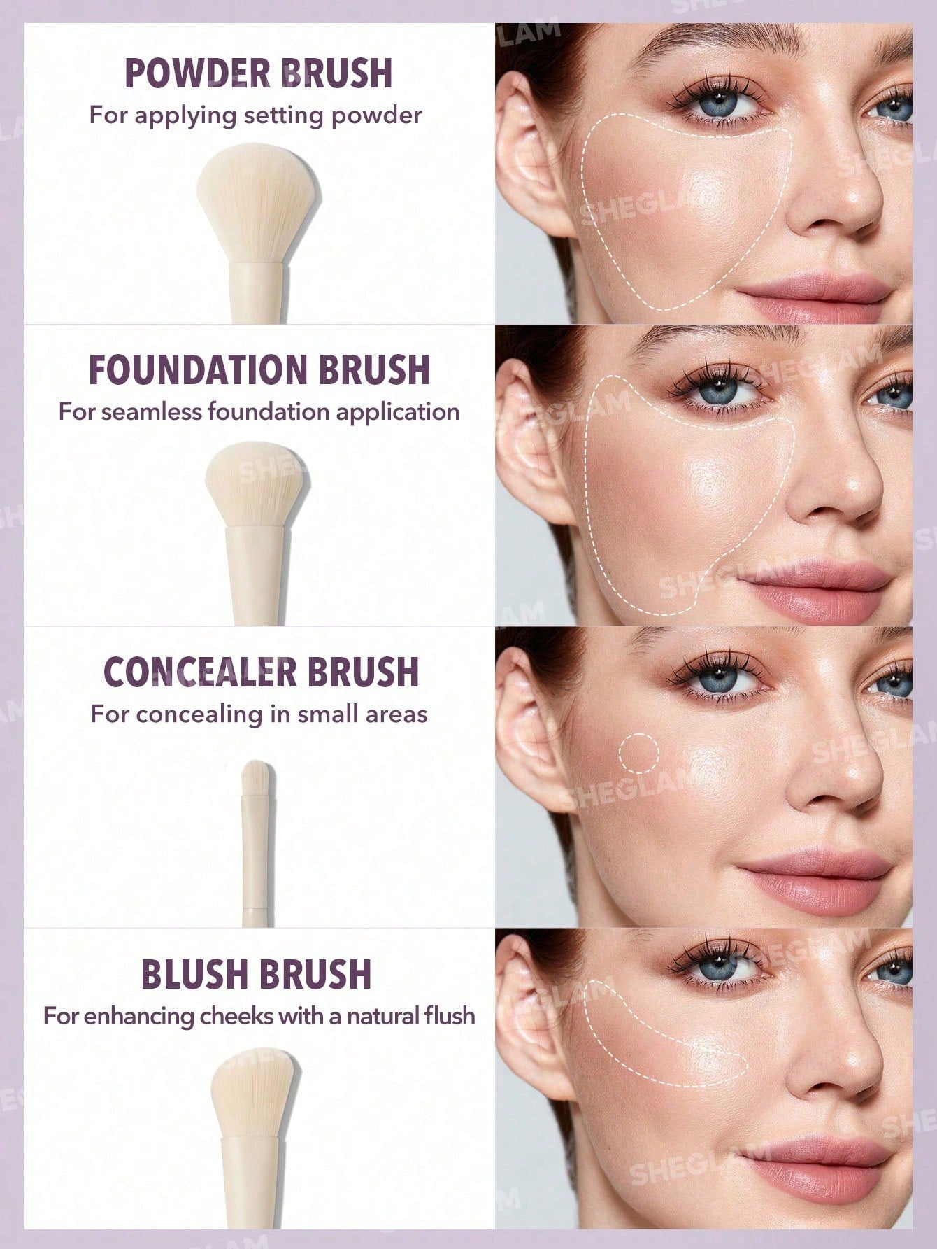 sheglam pro core brush kit 8pcs