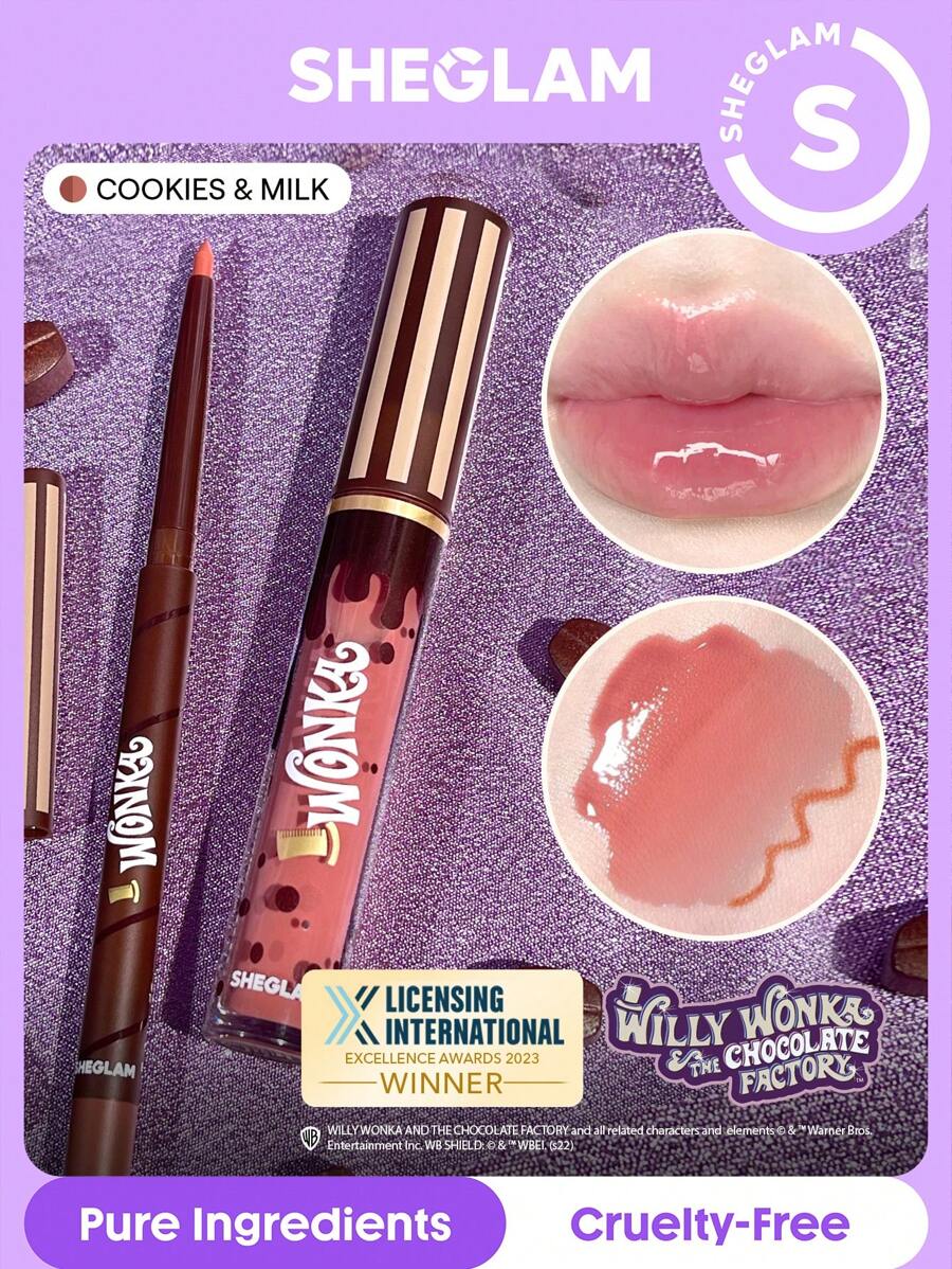 Sheglam Willy Wonka Cocoa Kiss Lip Duo