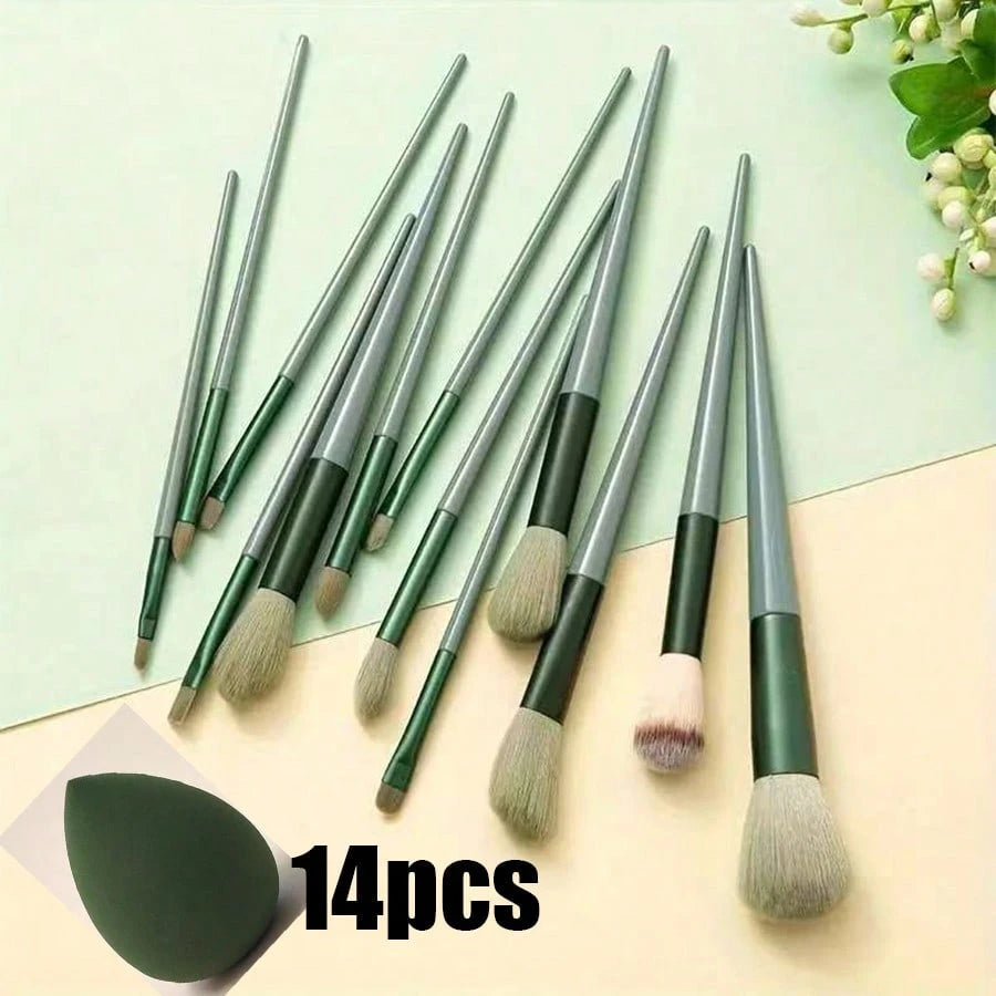 Shein 13 Piece Makeup Brush Set With Sponge