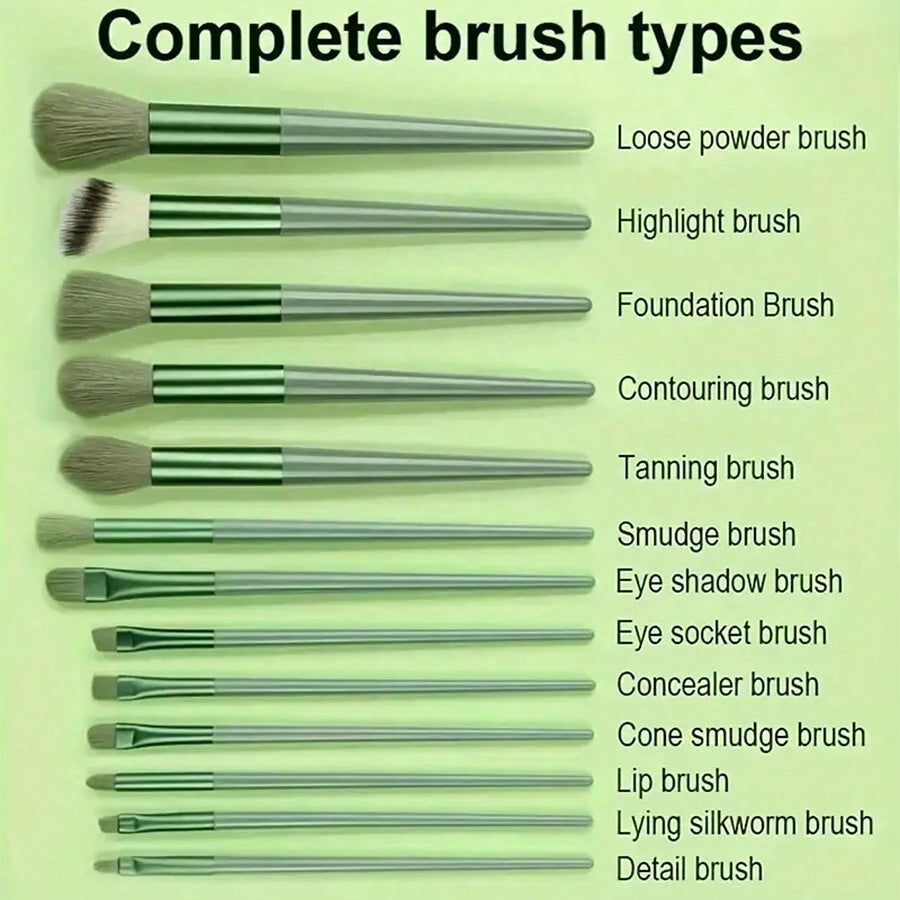 Shein 13 Piece Makeup Brush Set With Sponge