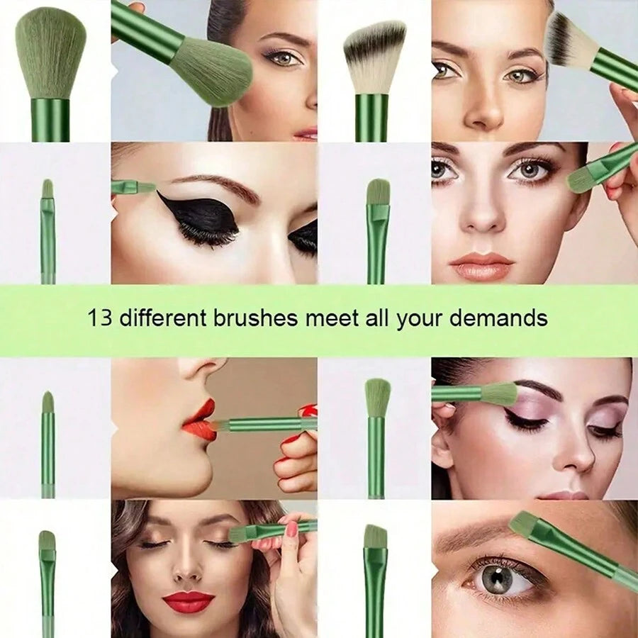 Shein 13 Piece Makeup Brush Set With Sponge