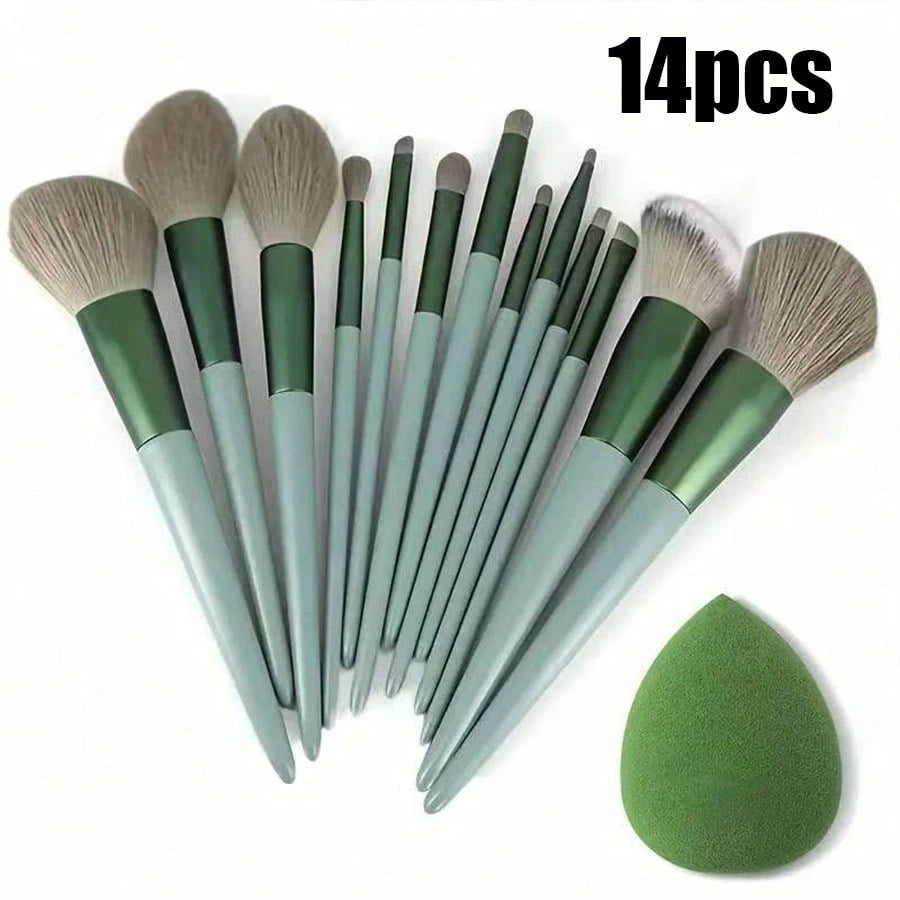Shein 13 Piece Makeup Brush Set With Sponge