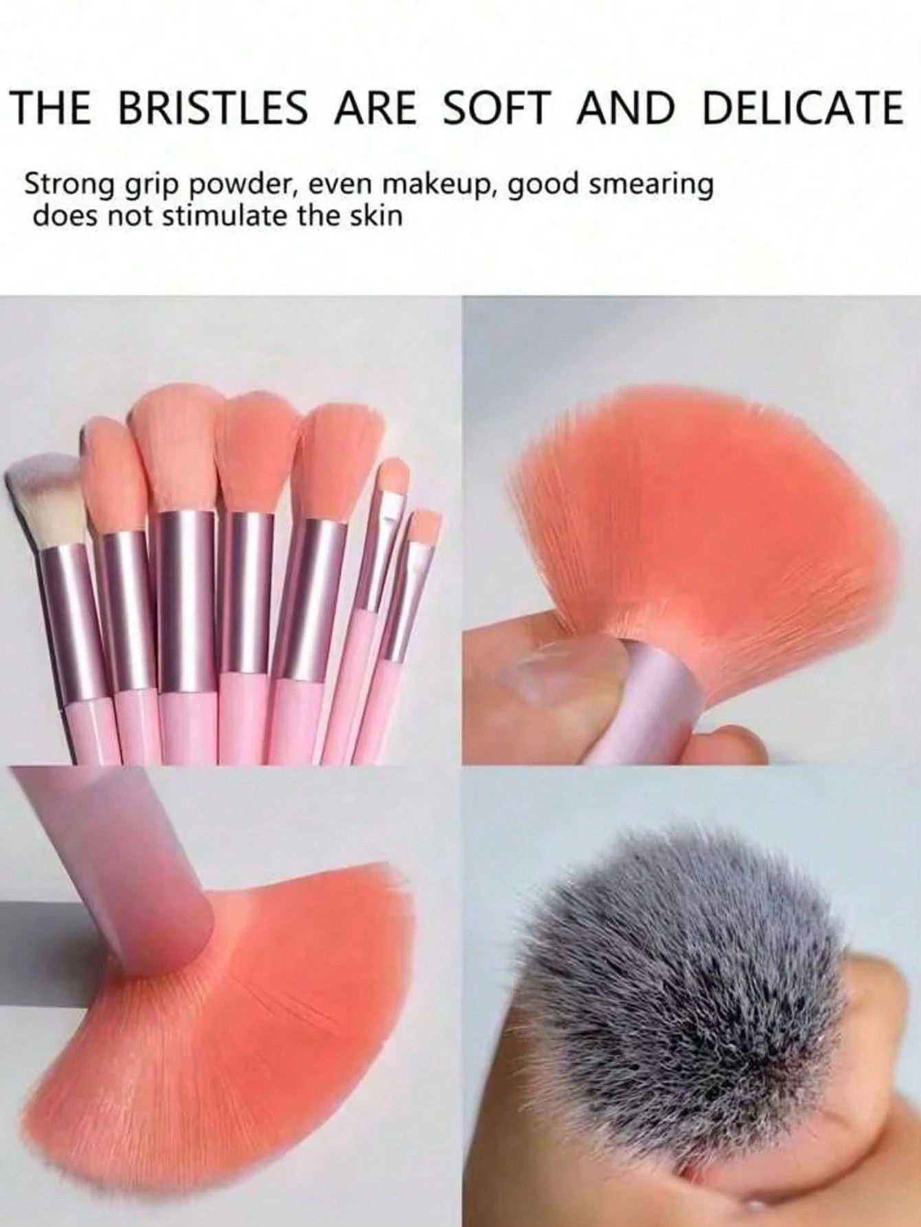 Shein 13pcs pink Makeup Brushes + Puff And Sponge