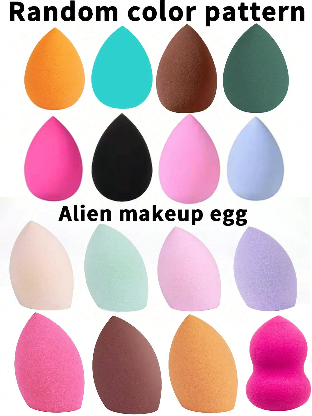 Shein 13pcs pink Makeup Brushes + Puff And Sponge