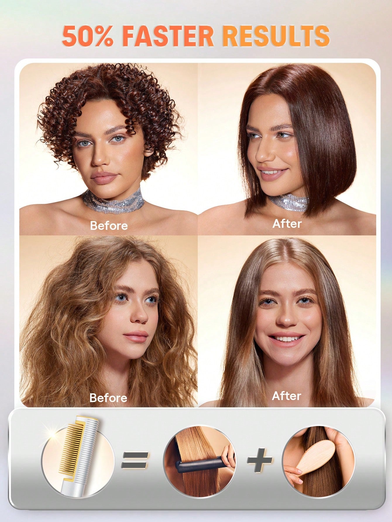 Sheglam Hair SLeek Chic 3D Thermal Straightening Brush