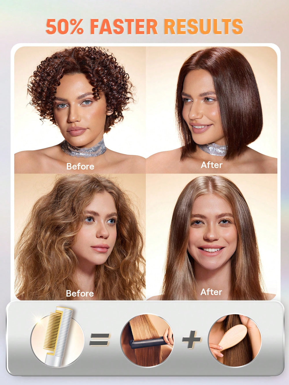 Sheglam Hair SLeek Chic 3D Thermal Straightening Brush