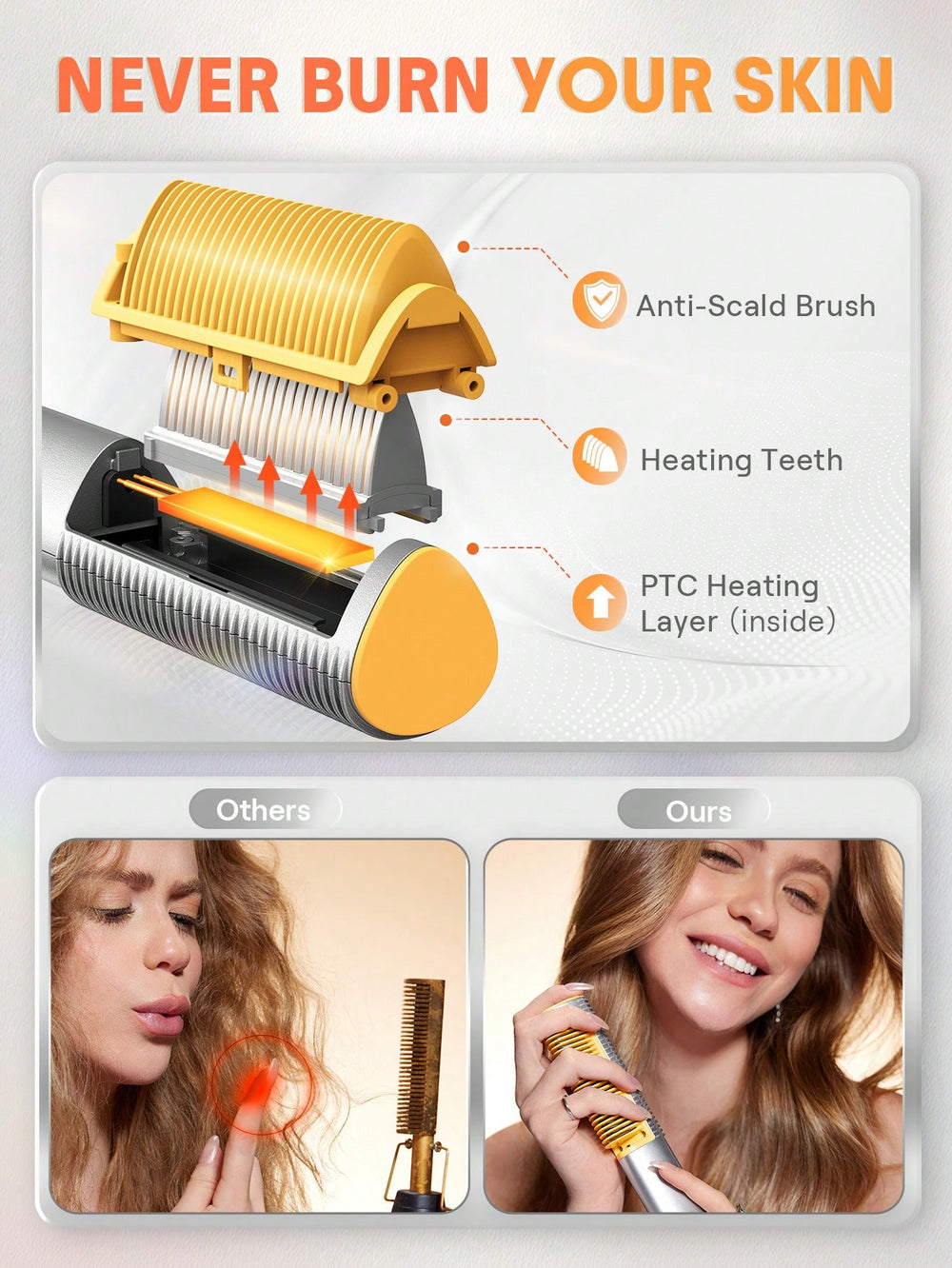 Sheglam Hair SLeek Chic 3D Thermal Straightening Brush