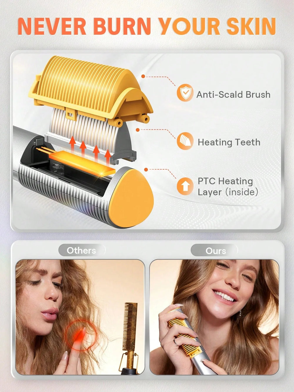 Sheglam Hair SLeek Chic 3D Thermal Straightening Brush