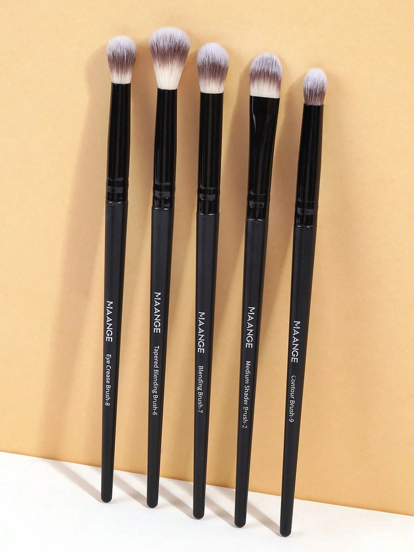 Maange 5Pcs Permium Makeup Brush Black