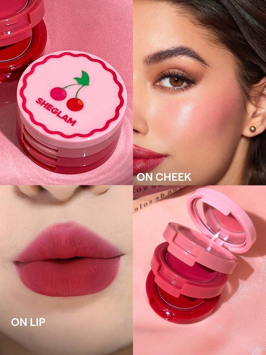 SHEGLAM Very Cherry Cheek and Lip Cream Stack