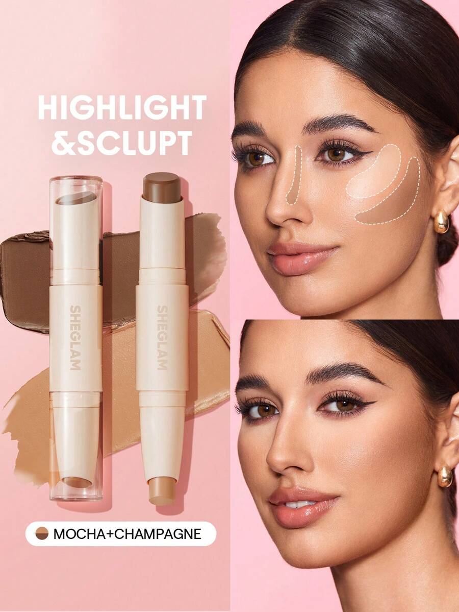 Sheglam Color and Sculpt Stick 2 In 1 Contour Dual Head Highlighter