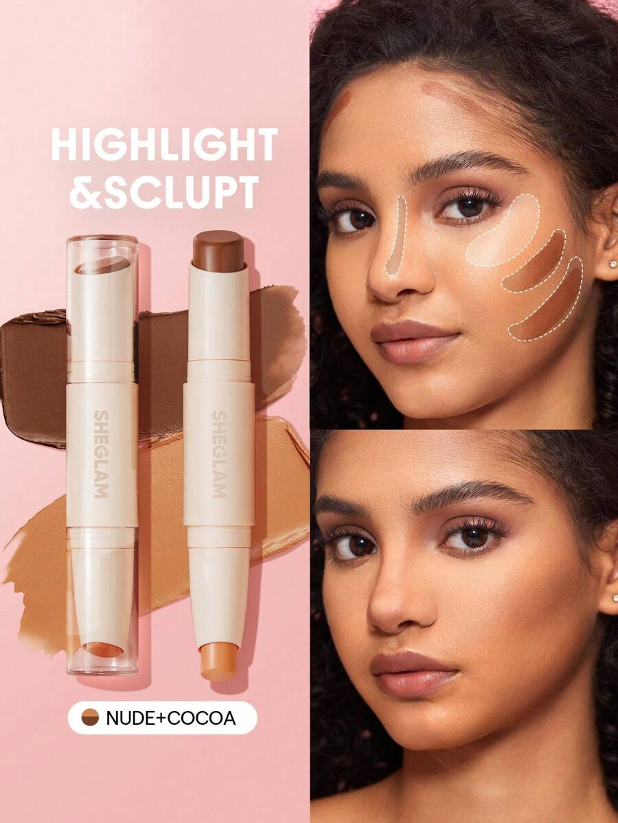 Sheglam Color and Sculpt Stick 2 In 1 Contour Dual Head Highlighter
