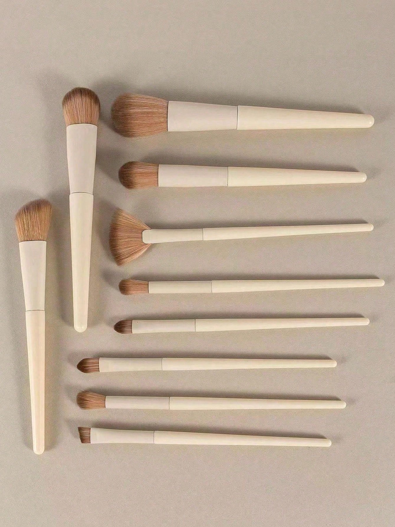 Shein 10Pcs Makeup Brush Beige