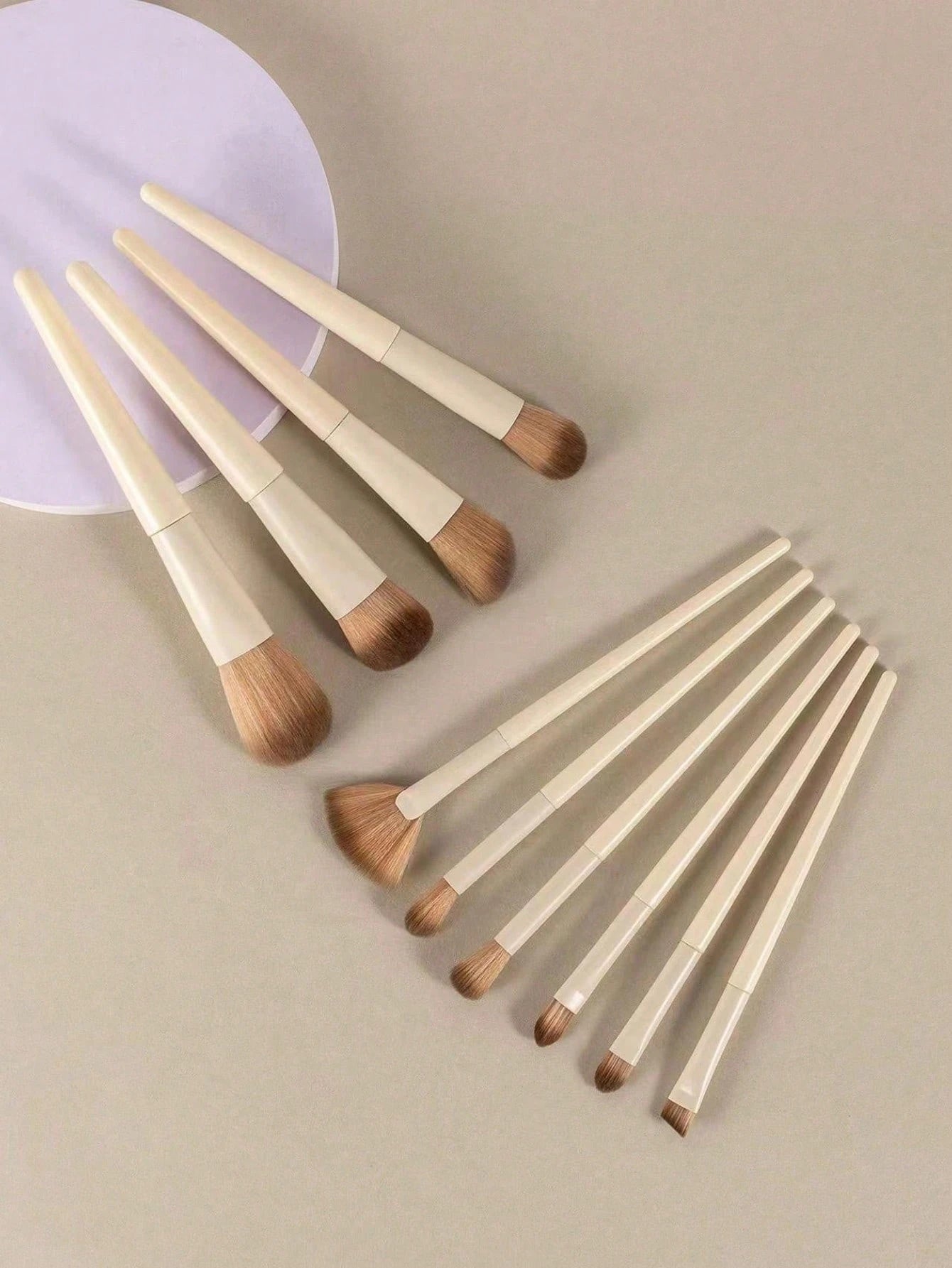 Shein 10Pcs Makeup Brush Beige