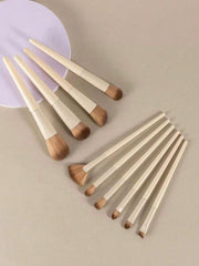 Shein 10Pcs Makeup Brush Beige