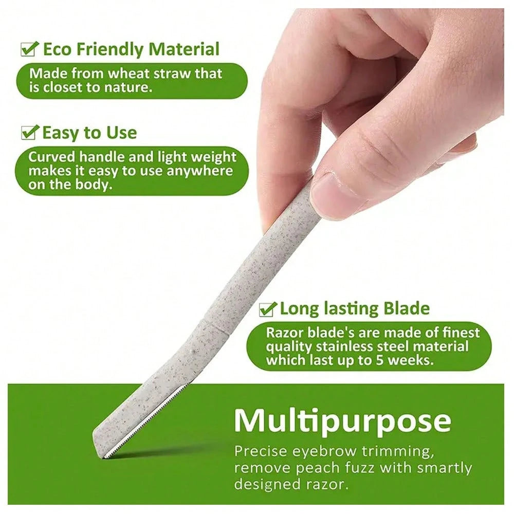 biodegra dable dermaplaning facial and eyebrow razor 6 pcs