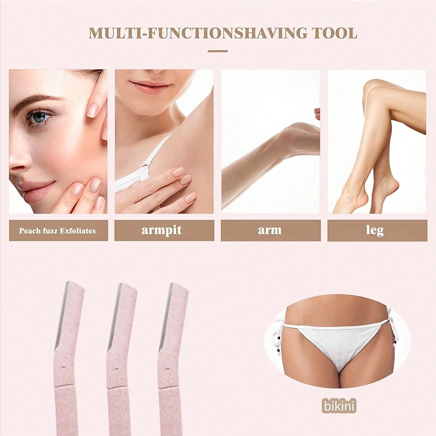 biodegra dable dermaplaning facial and eyebrow razor 6 pcs
