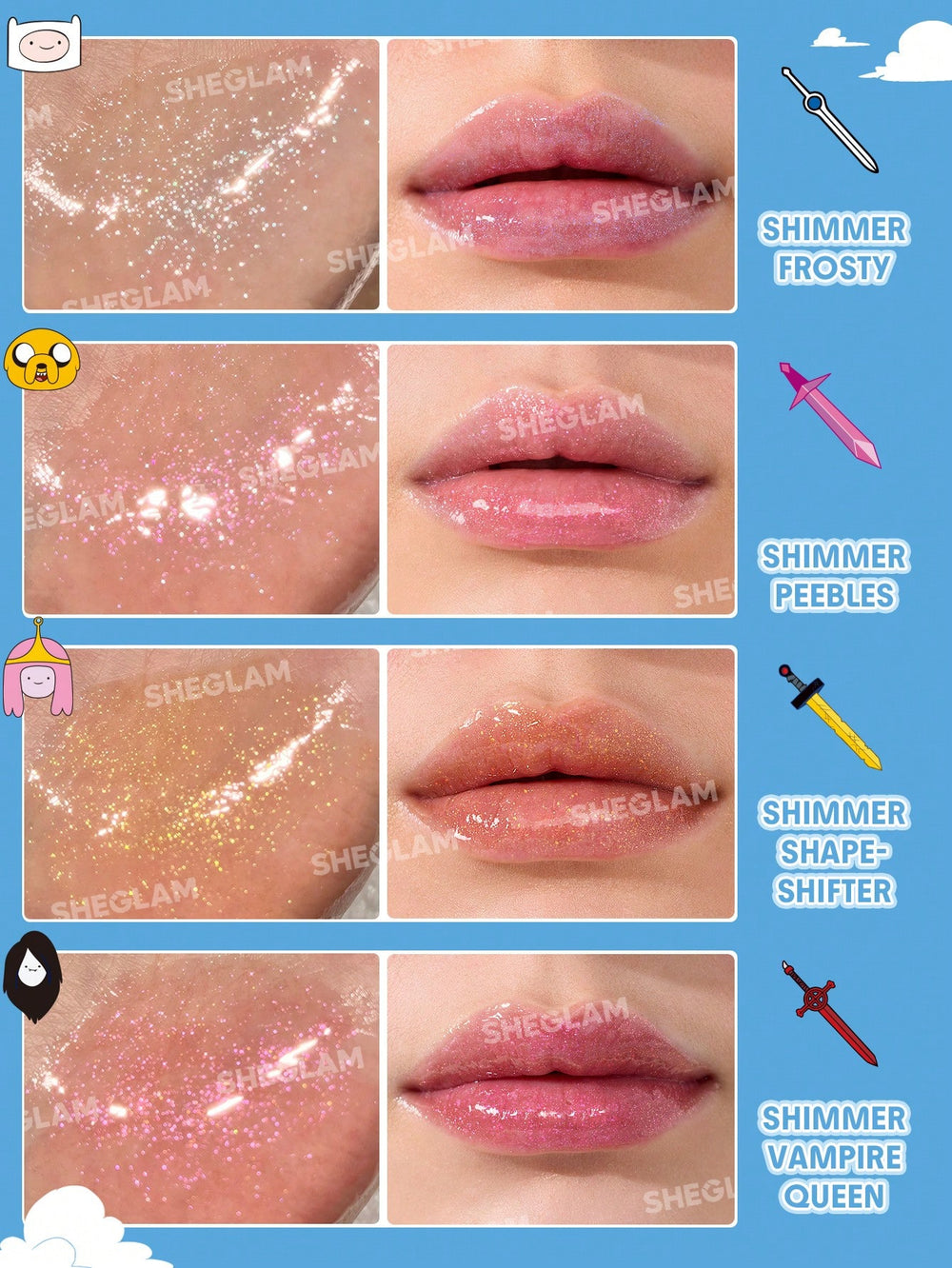 Sheglam Adventure Time Heroes Only Shimmery Lip Gloss