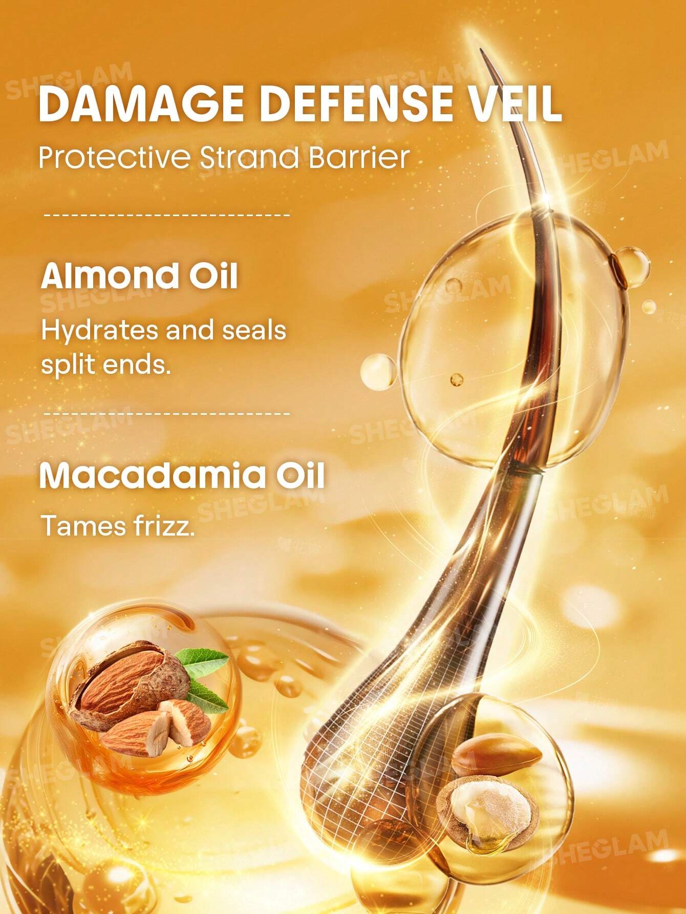 sheglam hair 24k glow high shine 50ml