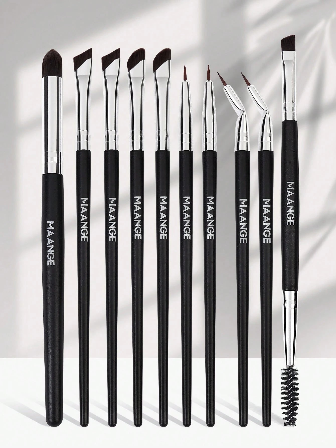 Maange 10pcs Makeup Brush Set Black