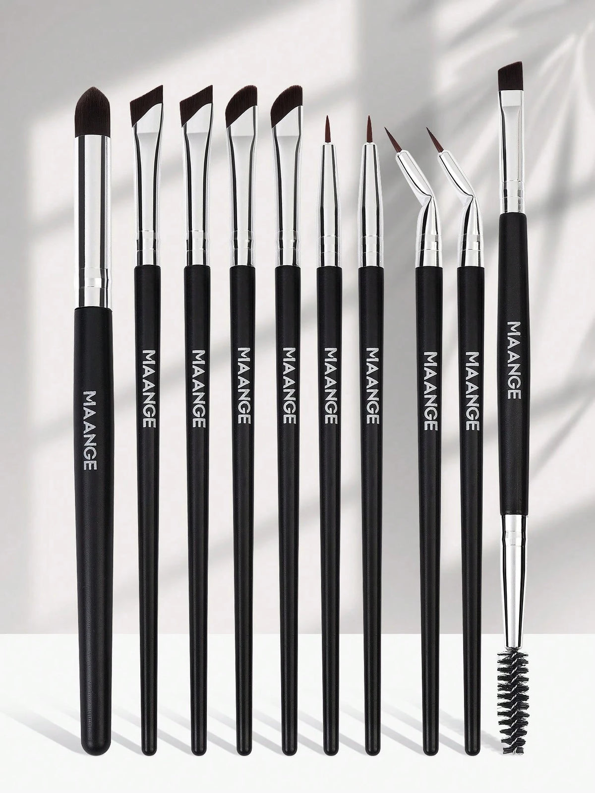 Maange 10pcs Makeup Brush Set Black
