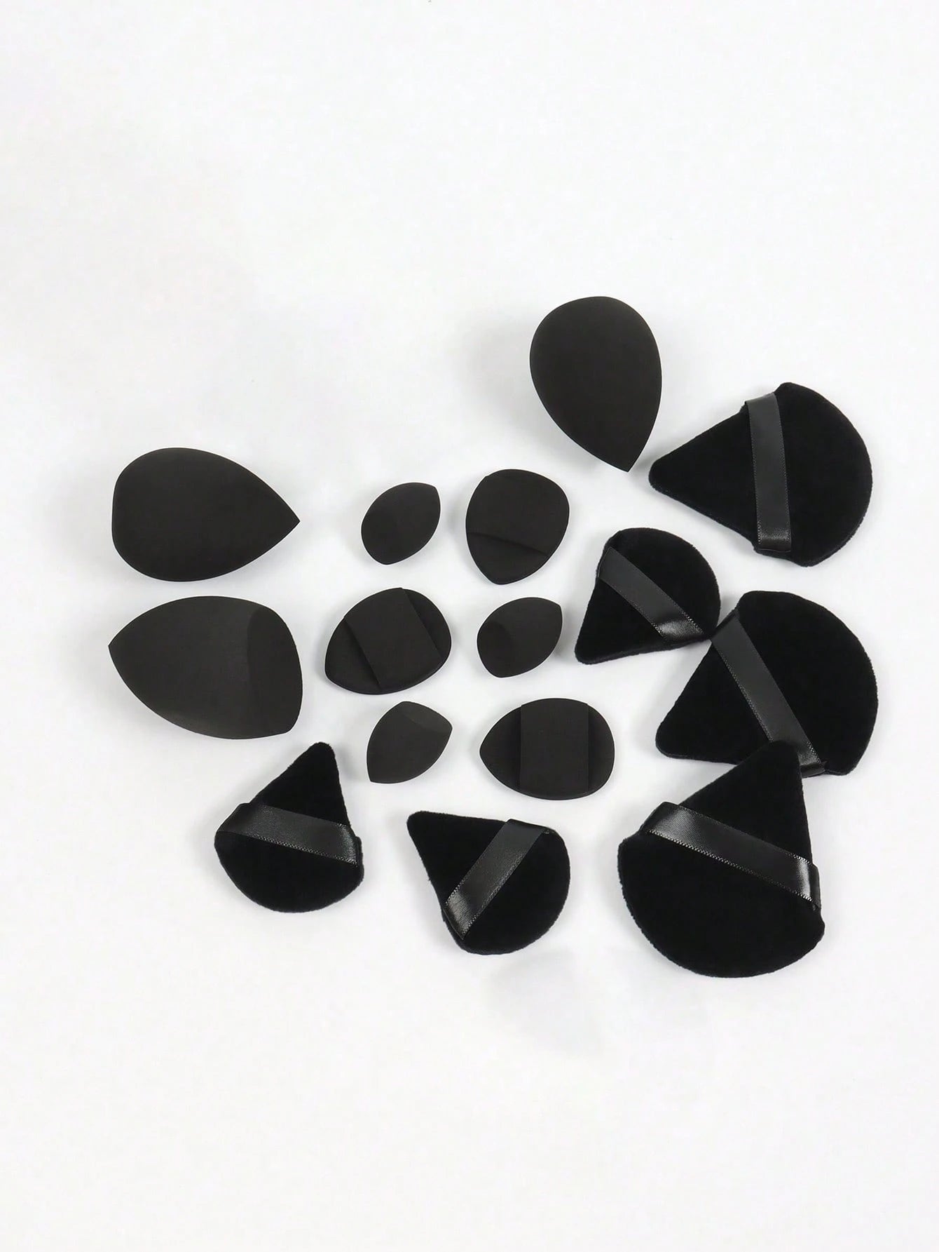 Shein 16 Large Makeup Sponge Set With Bag Black