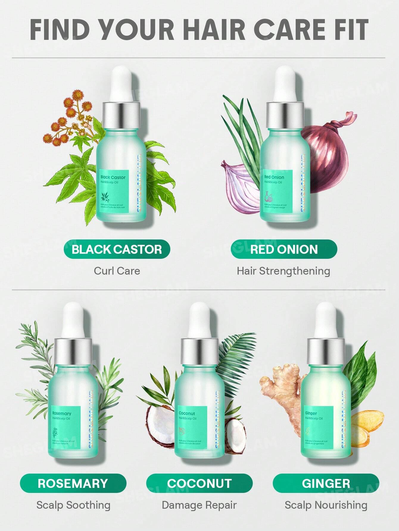 SHEGLAM HAIR Ginger Hair and Scalp Oil 15ml