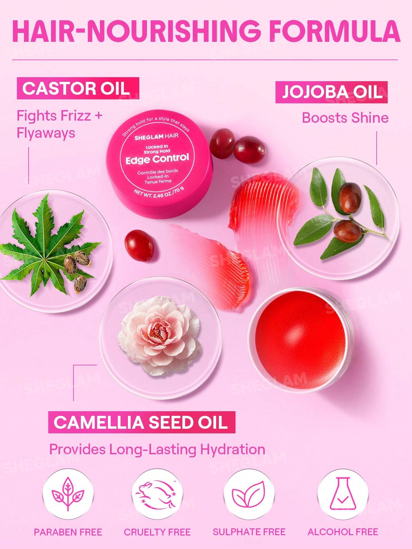 SHEGLAM Locked in Strong Hold Edge Control 70g