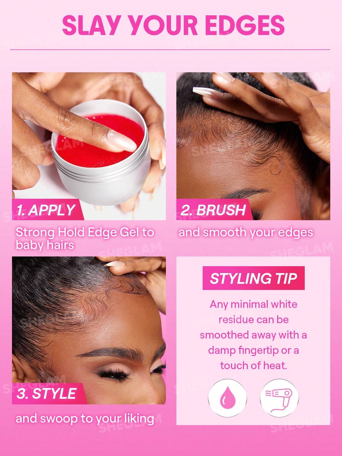 SHEGLAM Locked in Strong Hold Edge Control 70g
